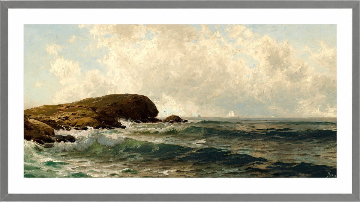 Alfred Thompson Bricher, Afternoon Surf — light grey frame