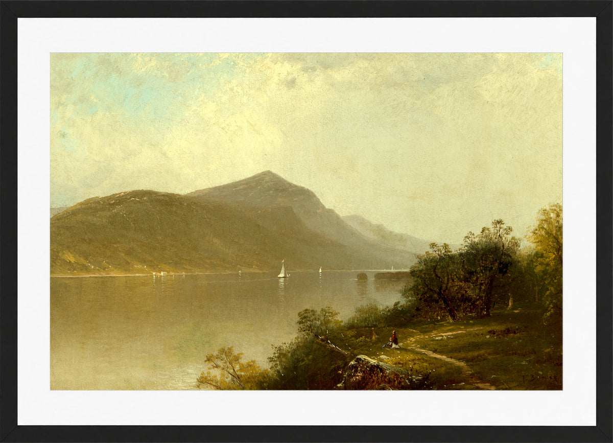 Alfred Thompson Bricher, Along the Hudson River (1872) — black frame