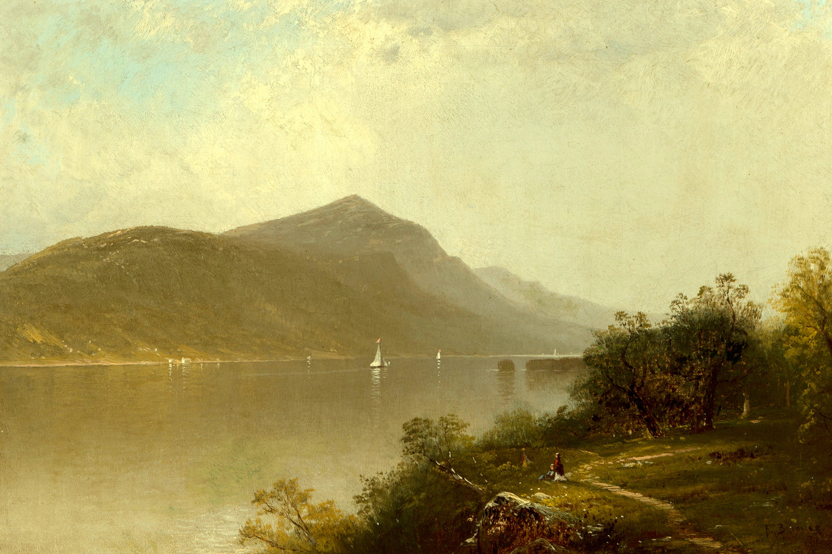Alfred Thompson Bricher, Along the Hudson River (1872) — unframed