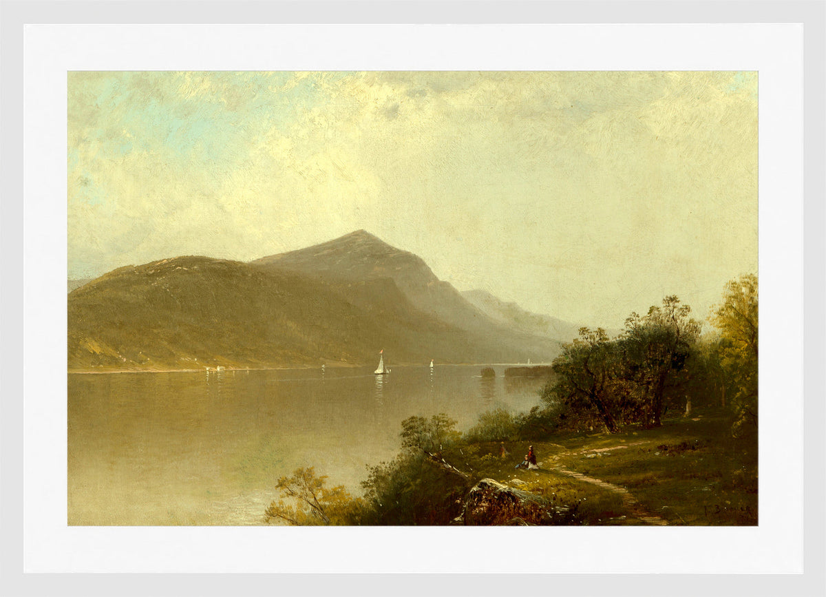 Alfred Thompson Bricher, Along the Hudson River (1872) — white frame