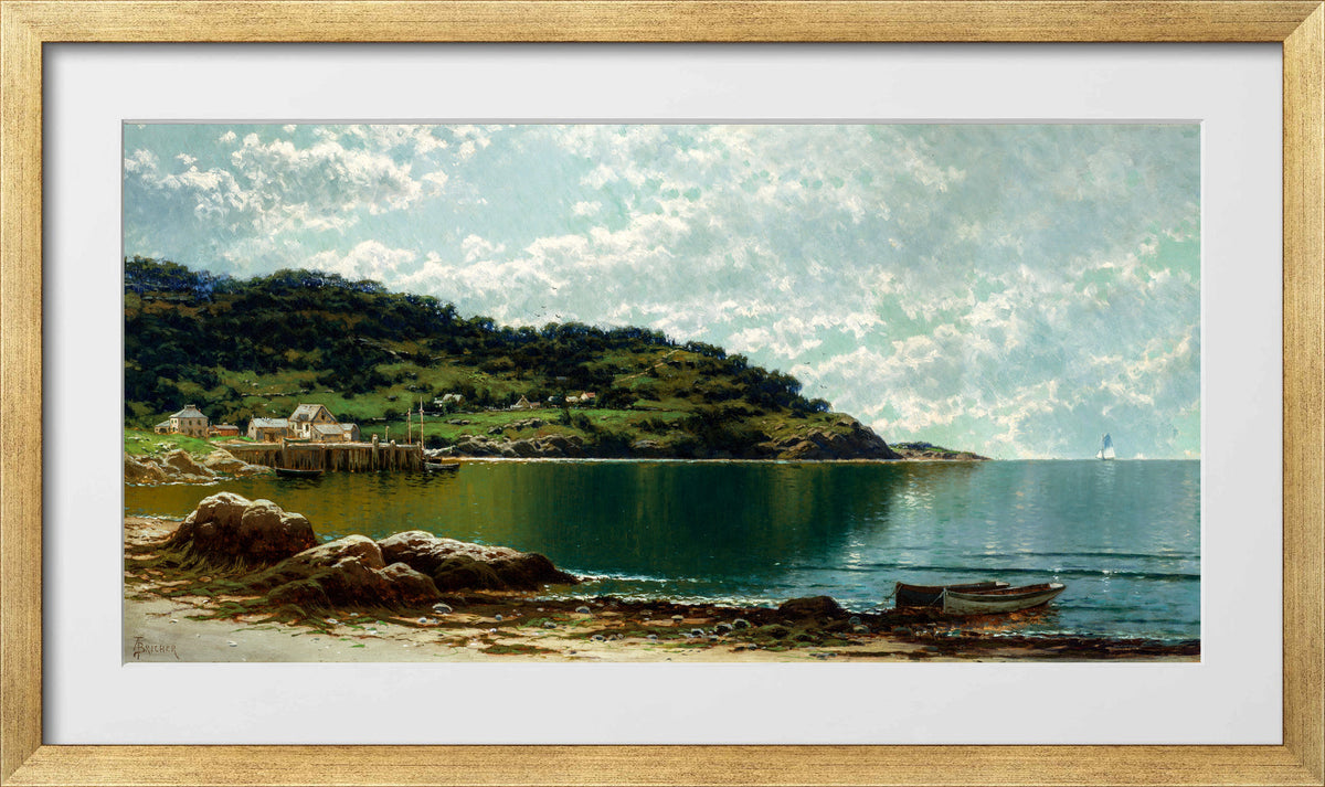 Alfred Thompson Bricher, Along the Maine Coast (1885) — gold frame