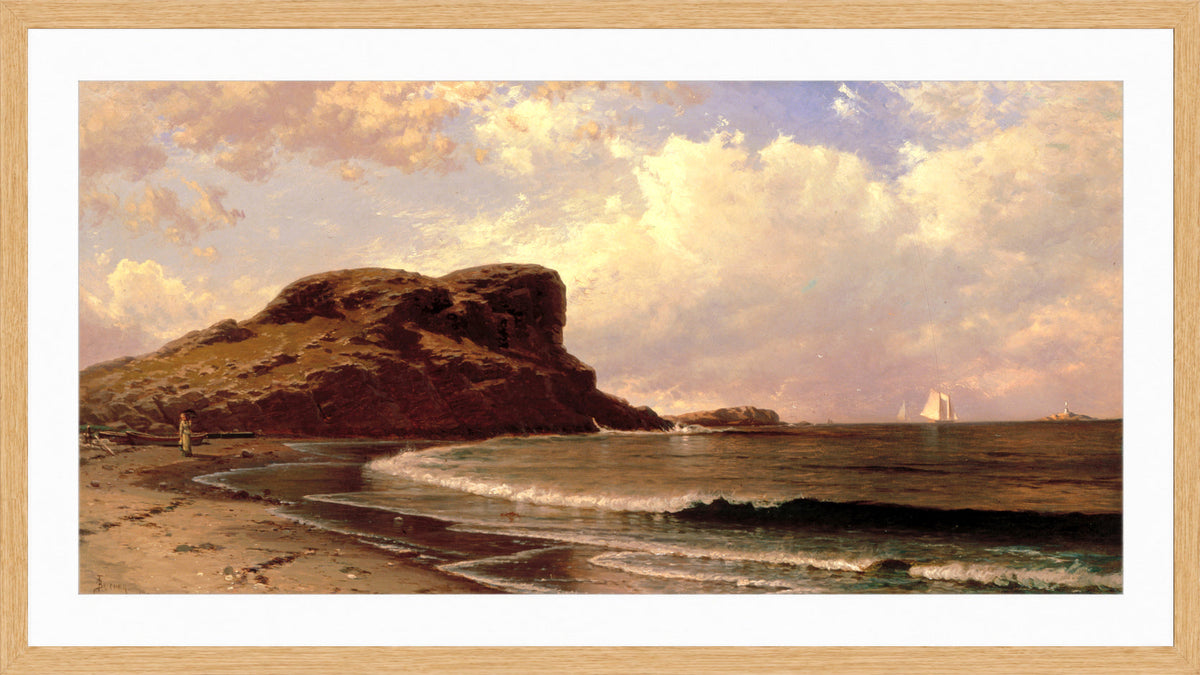 Alfred Thompson Bricher, Castle Rock, Nahant, Massachusetts — oak frame