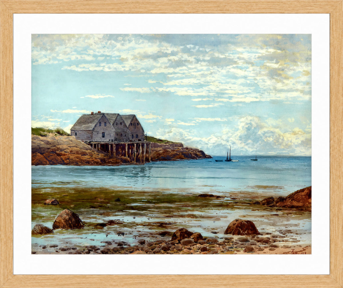 Alfred Thompson Bricher, Coastal View — oak frame