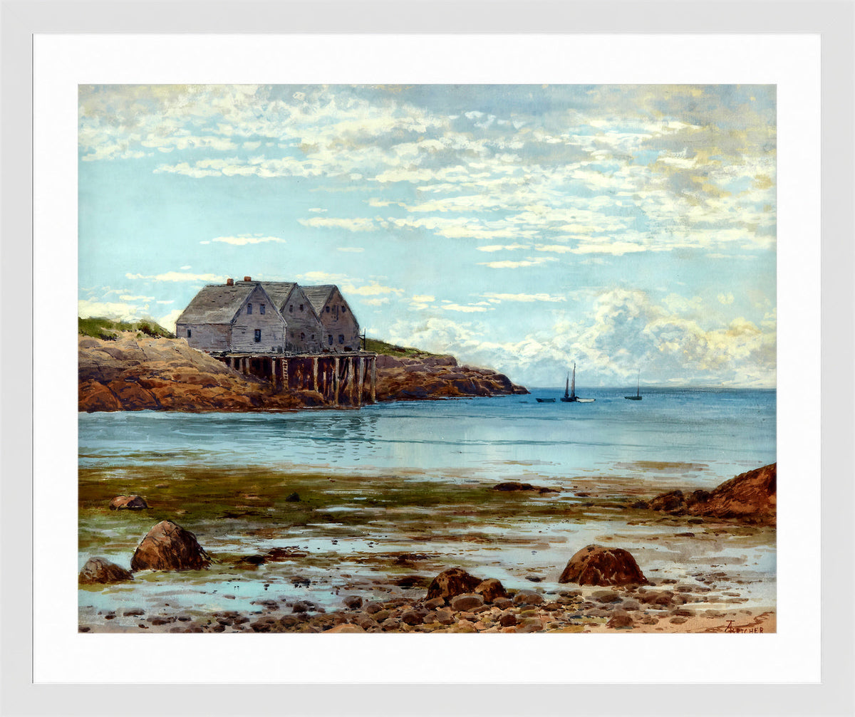 Alfred Thompson Bricher, Coastal View — white frame