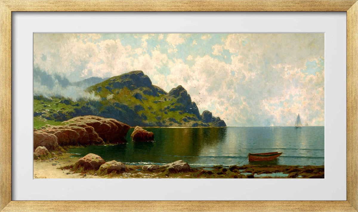 Alfred Thompson Bricher, Grand Manan (circa 1888) — gold frame