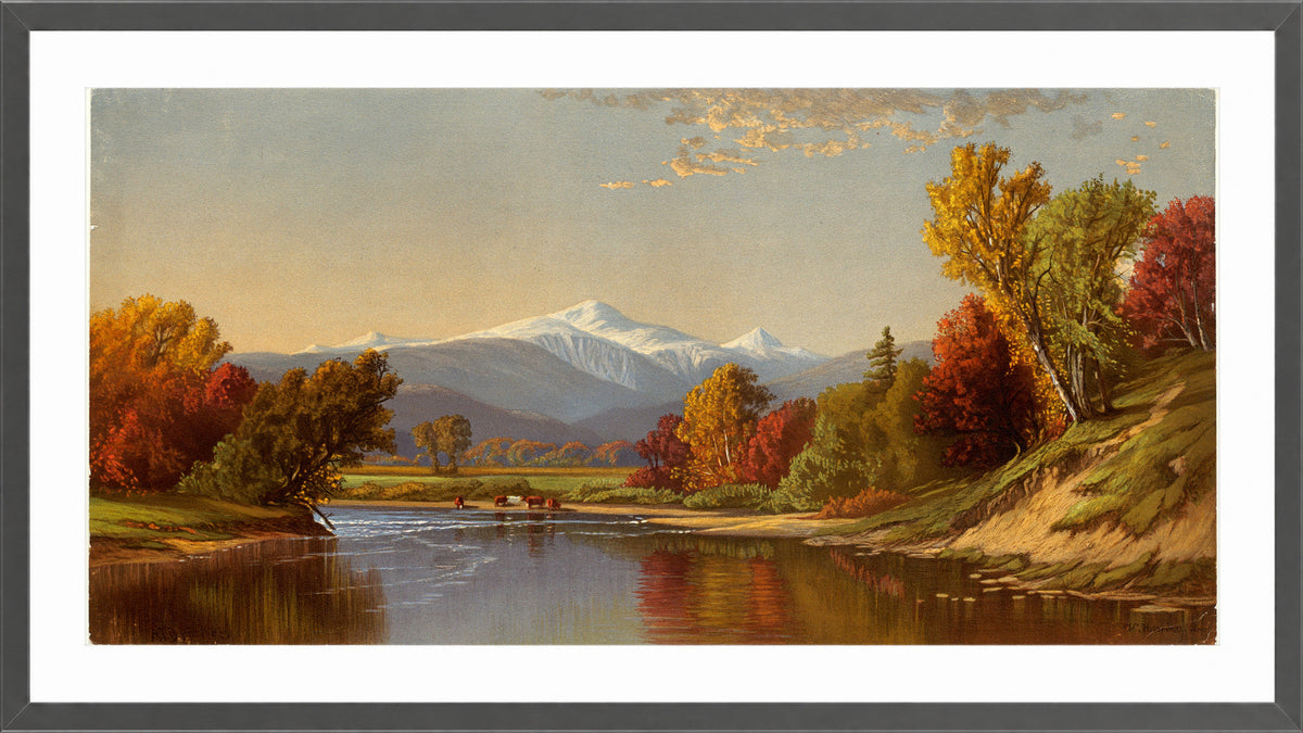 Alfred Thompson Bricher, Late Autumn in the White Mountains — dark grey frame