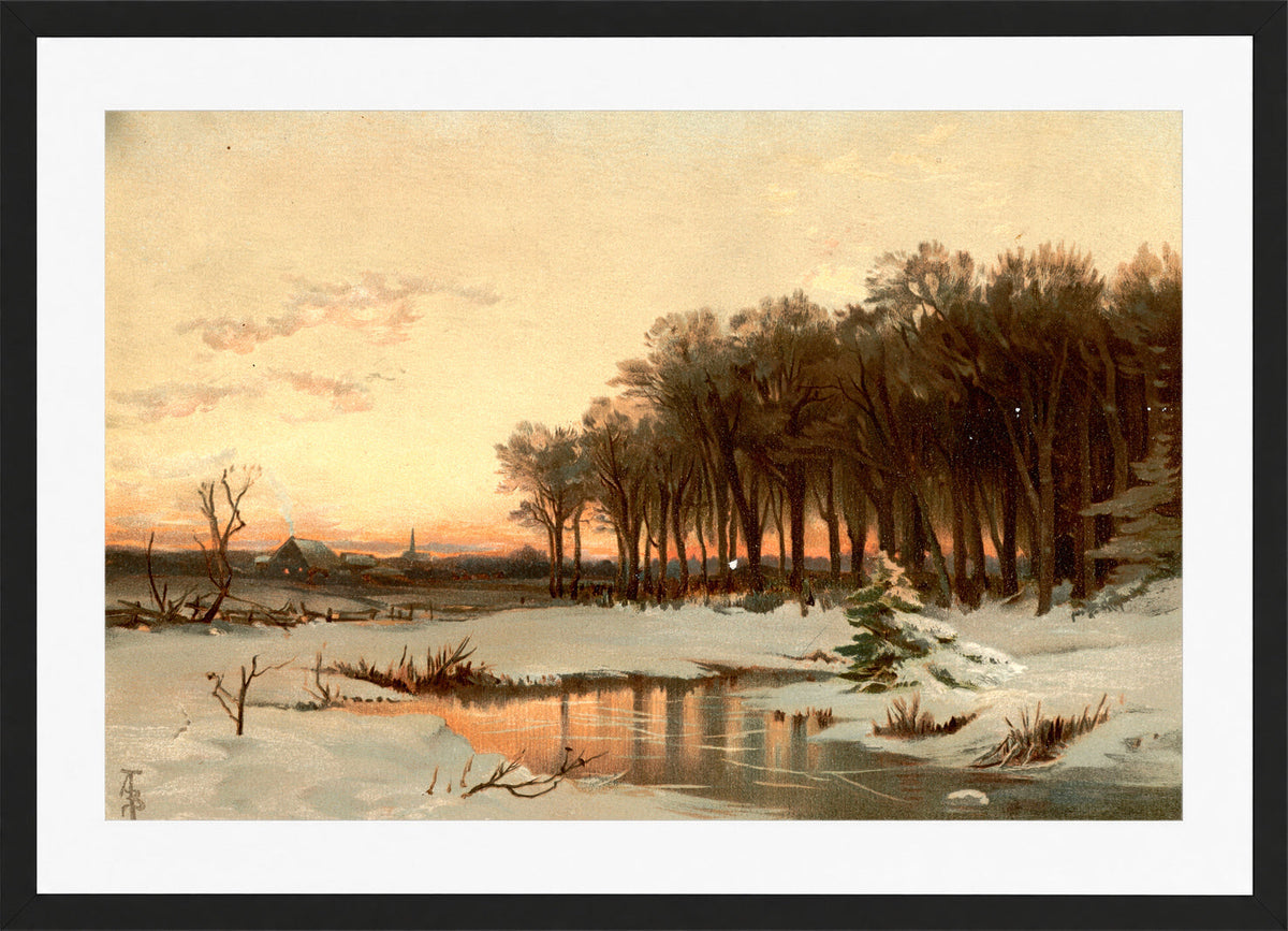 Alfred Thompson Bricher, Late Autumn, Saco River — black frame
