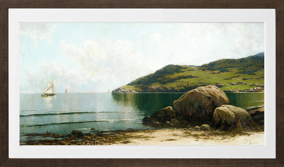 Alfred Thompson Bricher, Marine Landscape (circa 1895) — brown frame
