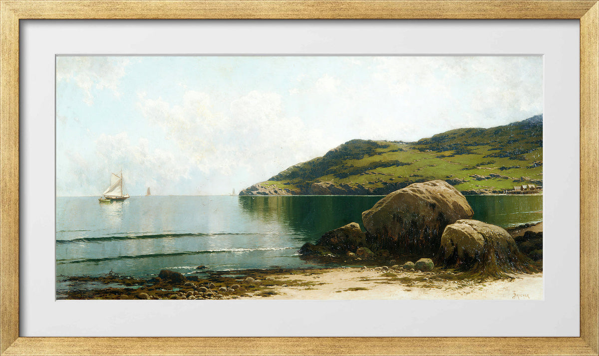Alfred Thompson Bricher, Marine Landscape (circa 1895) — gold frame