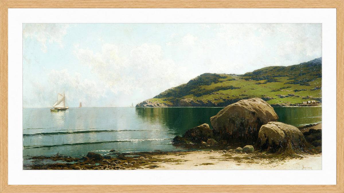 Alfred Thompson Bricher, Marine Landscape (circa 1895) — oak frame