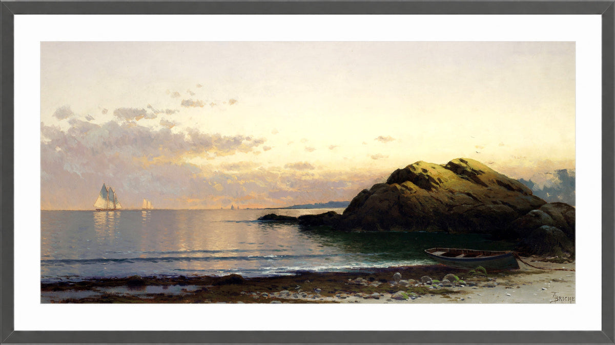 Alfred Thompson Bricher, New England Coast (circa 1890) — dark grey frame