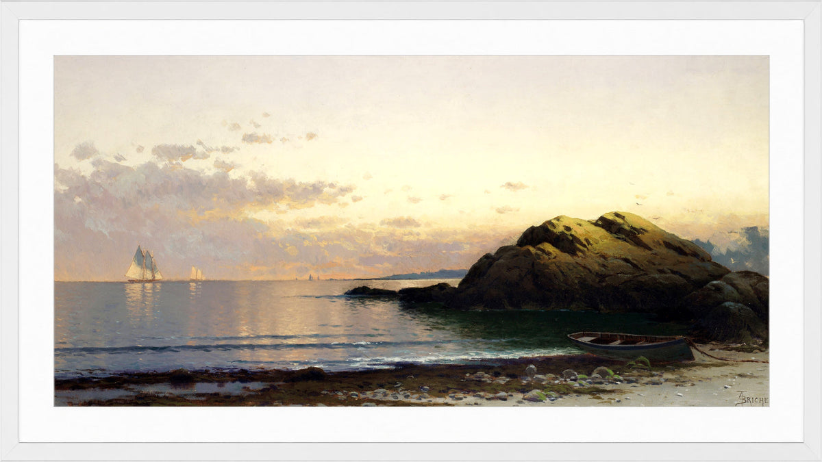 Alfred Thompson Bricher, New England Coast (circa 1890) — white frame