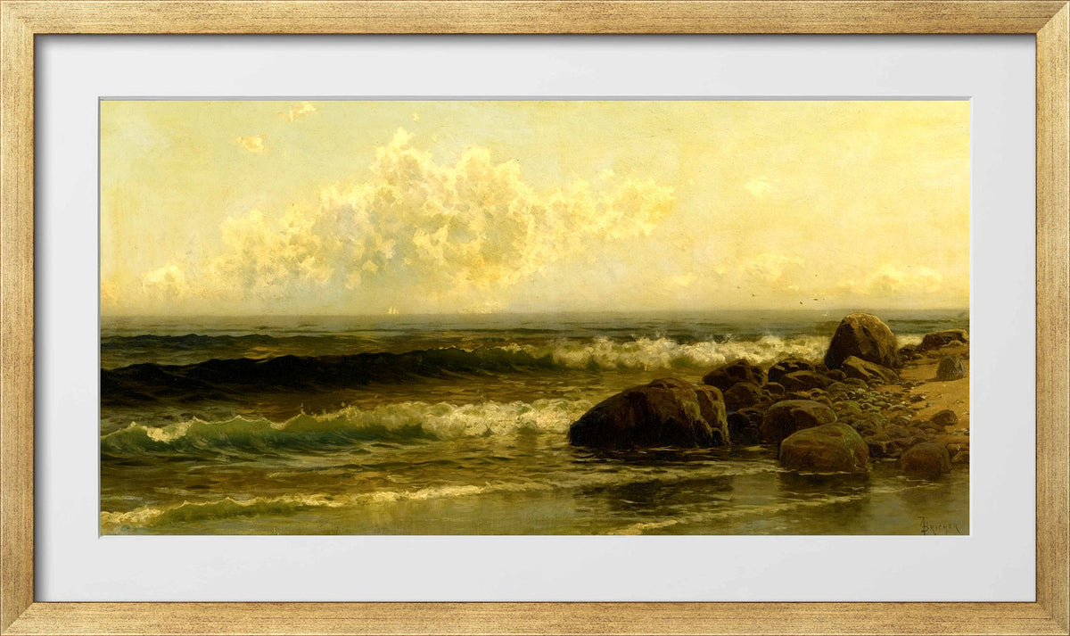 Alfred Thompson Bricher, On the Coast (circa 1890) — gold frame