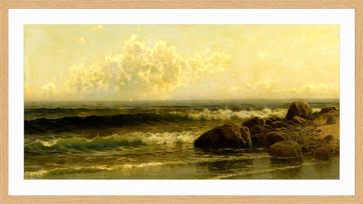 Alfred Thompson Bricher, On the Coast (circa 1890) — oak frame