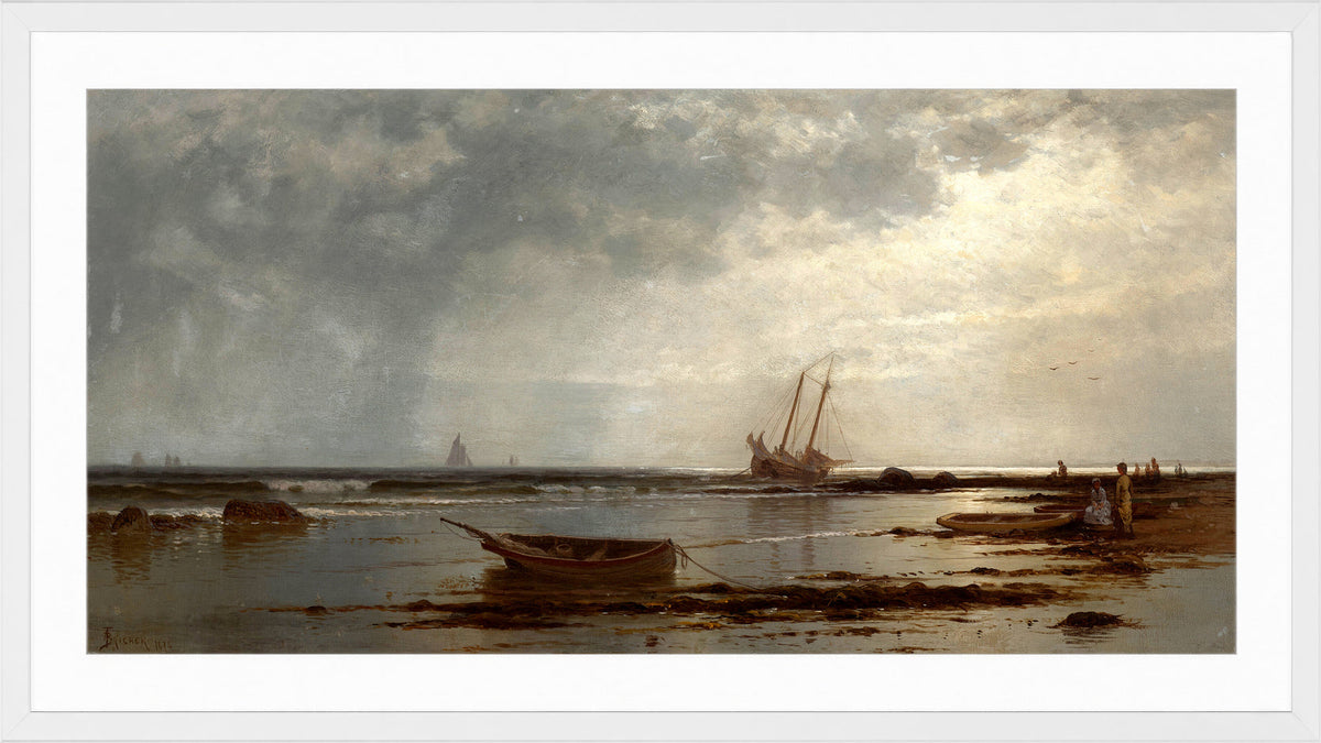 Alfred Thompson Bricher, Seascape (1878) — white frame