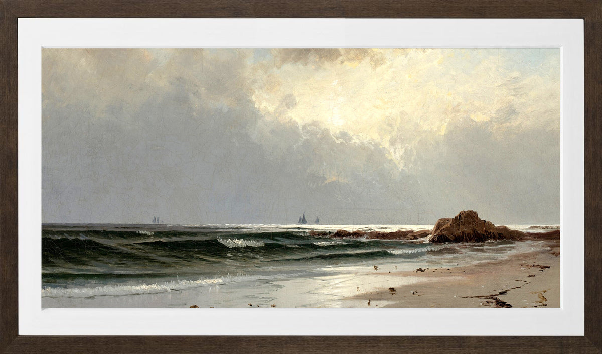 Alfred Thompson Bricher, Seascape — brown frame