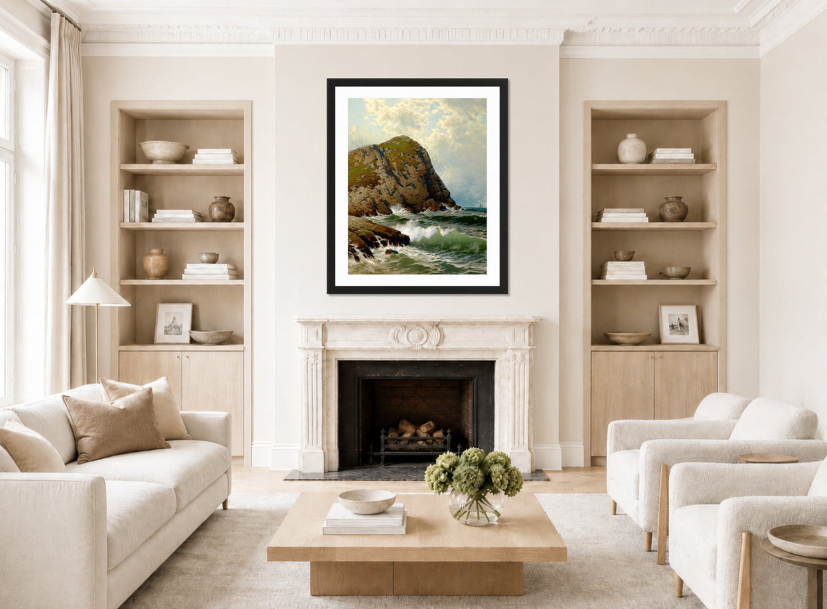 Alfred Thompson Bricher, White Head, Monhegan — living room roomset