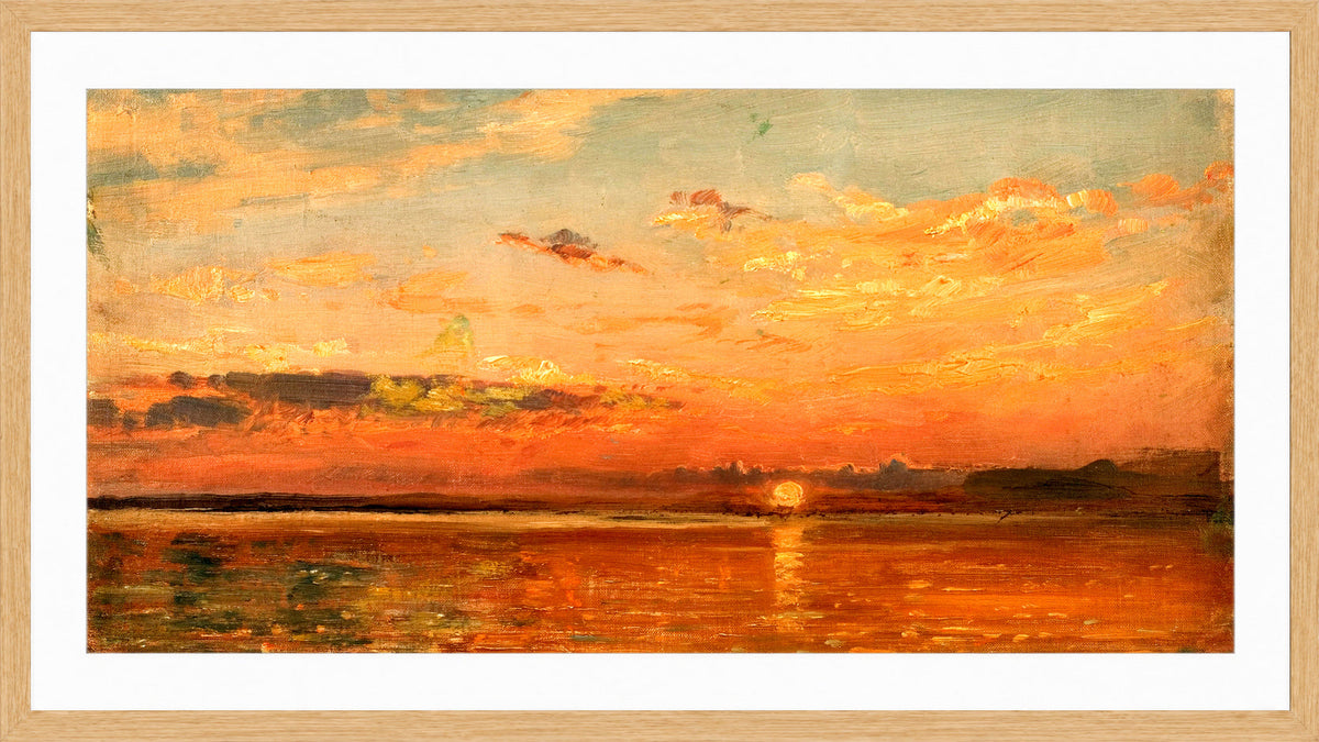 Amaldus Nielsen Print, September (1896) in a light oak frame
