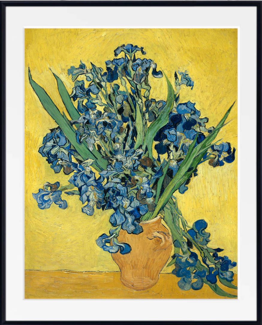 Vincent Van Gogh Fine Art Print, Vase with Irises