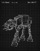 AT-AT Blueprint Poster Patent Print Star Wars