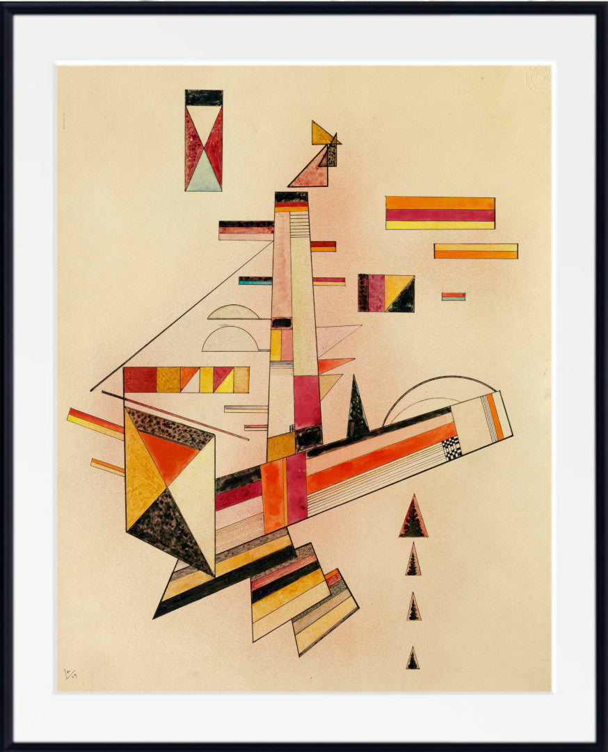 Geometric Abstract Art, Wassily Kandinsky Fine Art Print, Bestimmt