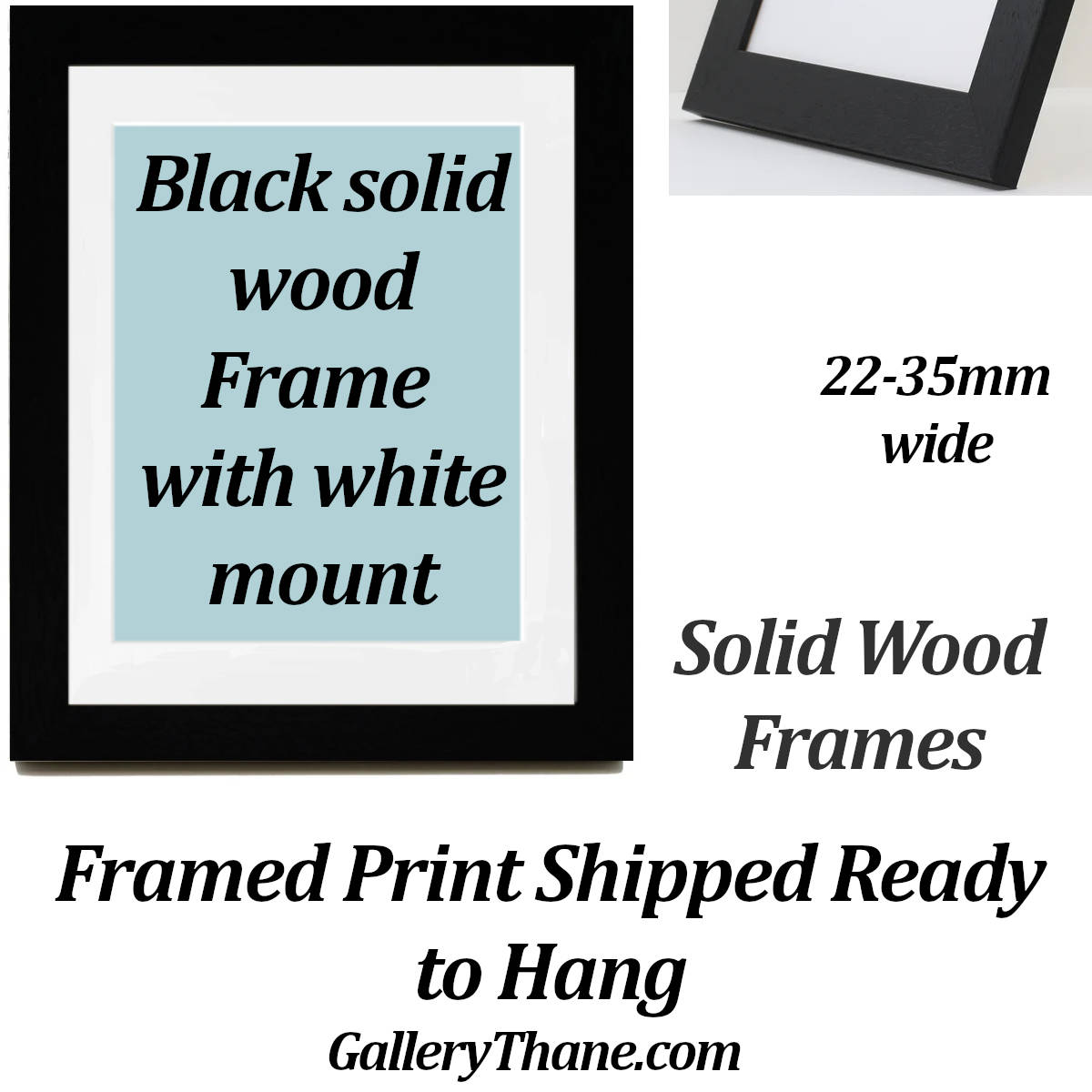 Solid Wood Frames for gallery quality prints exclusively at GalleryThane
