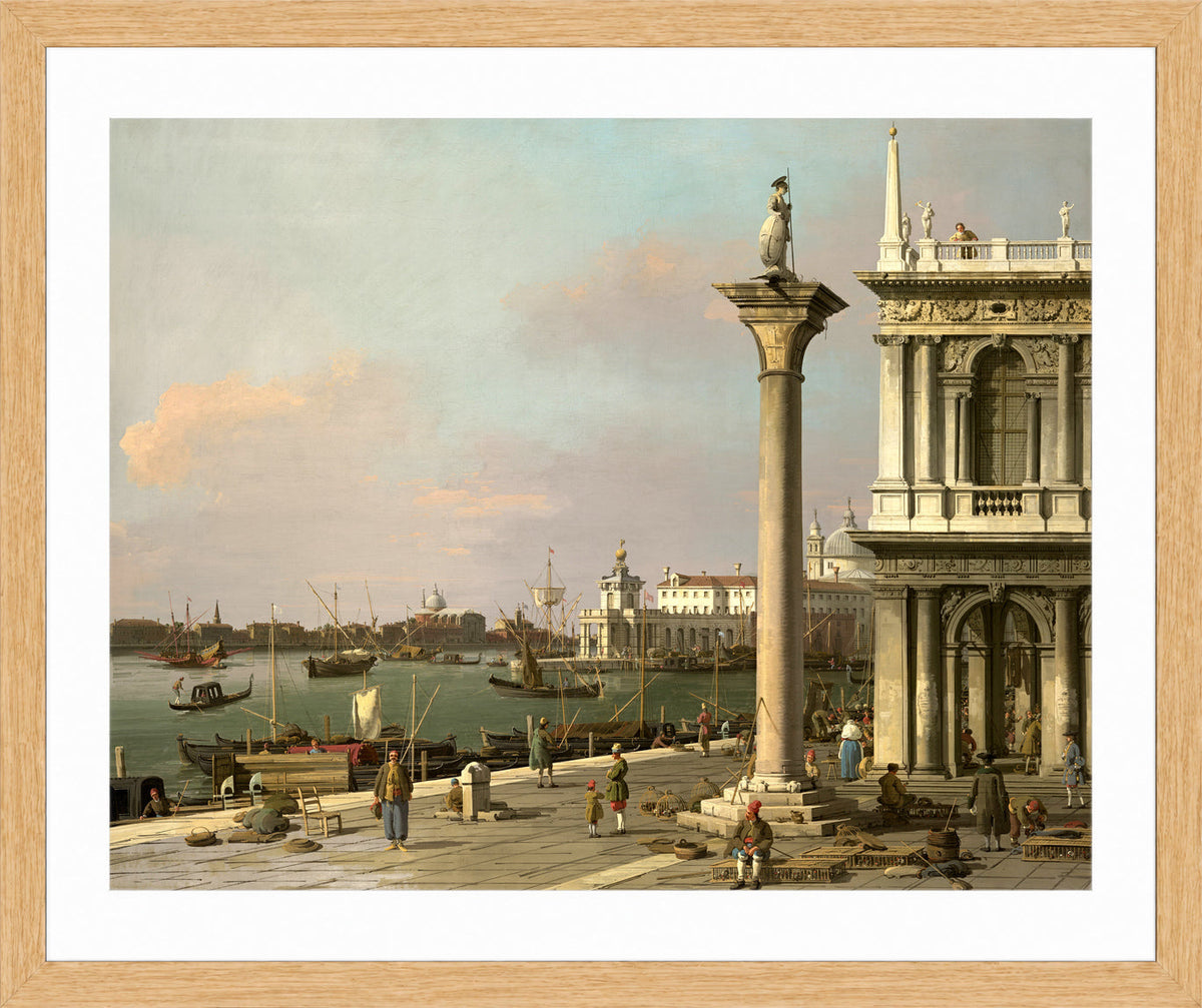 Canaletto Print, Bacino di San Marco: From the Piazzetta — oak frame