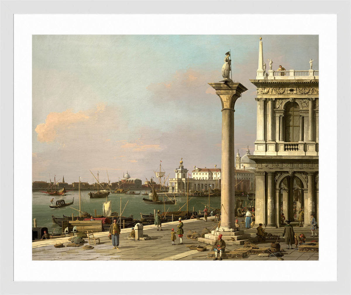Canaletto Print, Bacino di San Marco: From the Piazzetta — white frame