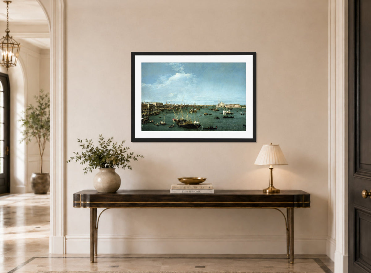 Canaletto Print, Bacino di San Marco, Venice (circa 1738) — hallway