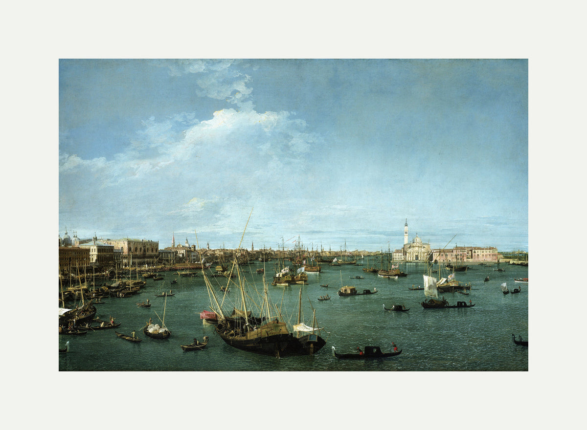 Canaletto Print, Bacino di San Marco, Venice (circa 1738) — rolled canvas