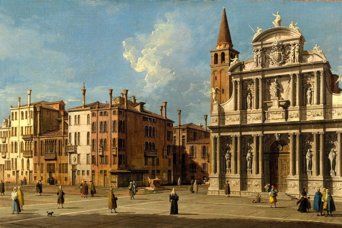 Canaletto Print, Campo Santa Maria Zobenigo, Venice (1730s) — unframed