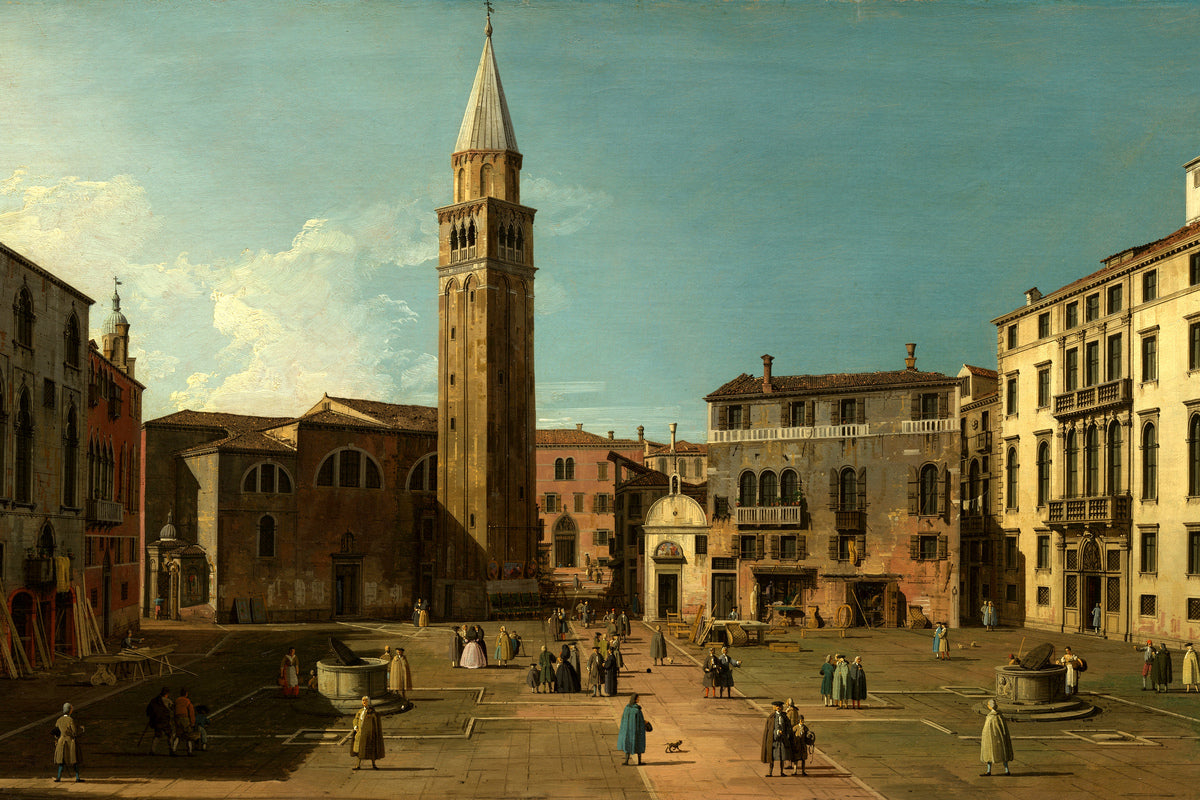 Canaletto Print, Campo Sant’Angelo, Venice (1730s) — unframed
