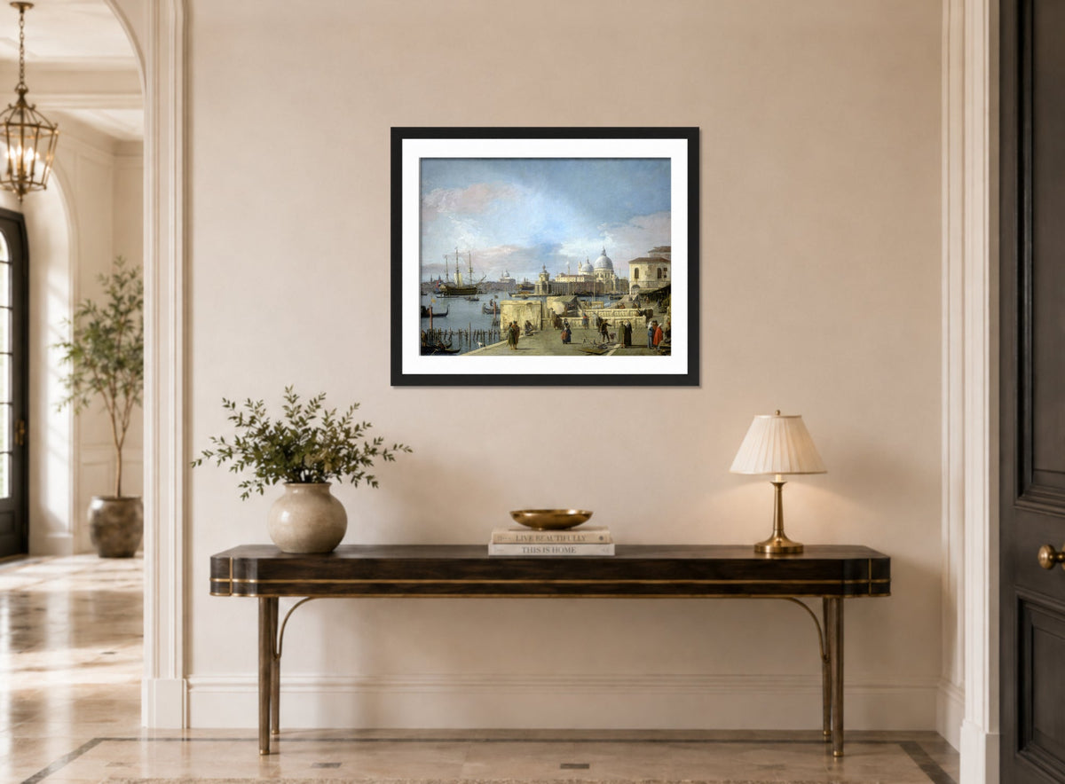 Canaletto Print, Entrance to the Grand Canal from the Molo, Venice (1742-1744) — hallway