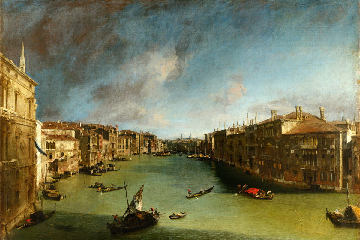 Canaletto Print, Grand Canal from Palazzo Balbi towards the Rialto (between 1720 and 1723) — unframed