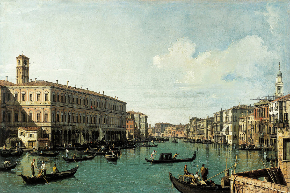 Canaletto Print, Le Grand Canal, vu du pont du Rialto (The Grand Canal Seen from the Rialto Bridge) (1725) — unframed