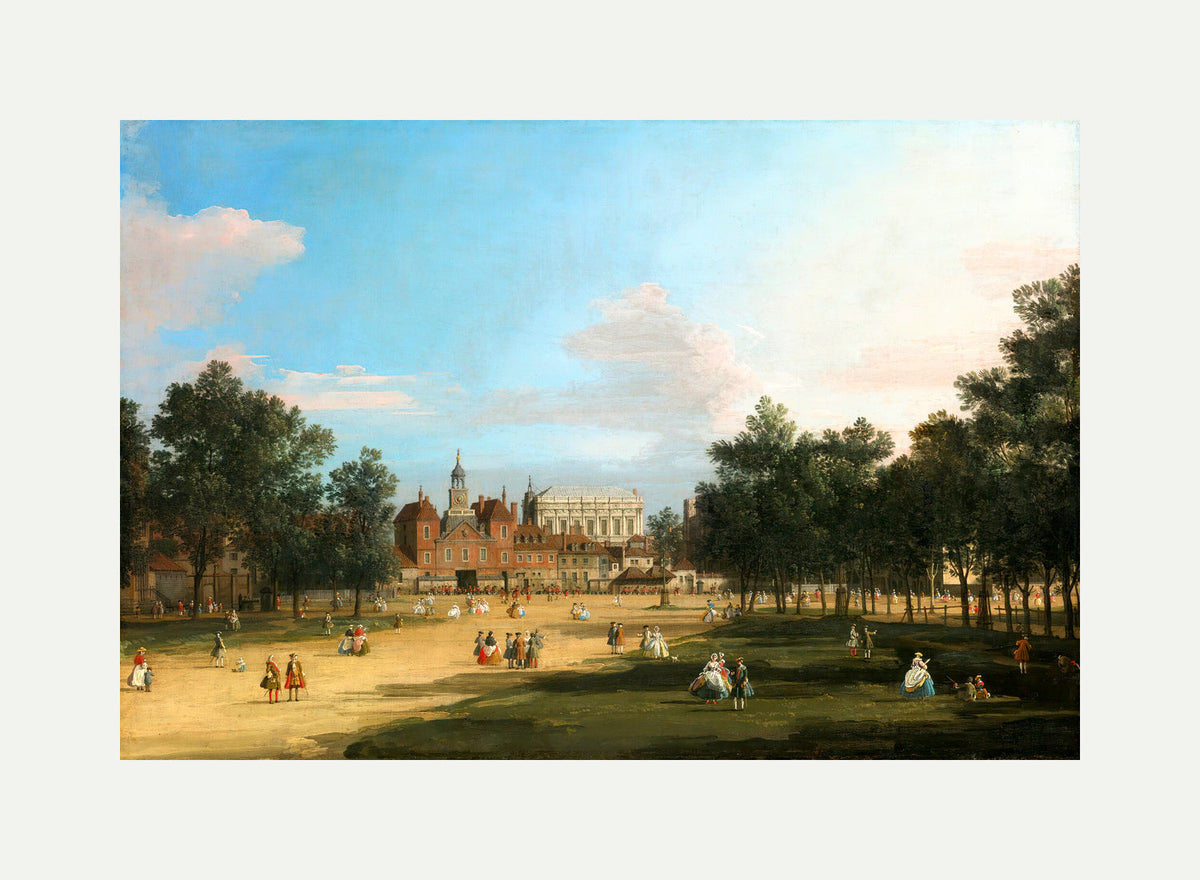 Canaletto Print, London: The Old Horse Guards and Banqueting Hall, Whitehall, from St James’s Park — rolled canvas