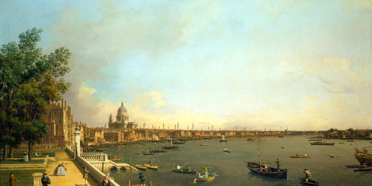 Canaletto Print, London: The Thames from Somerset House Terrace towards the City — unframed