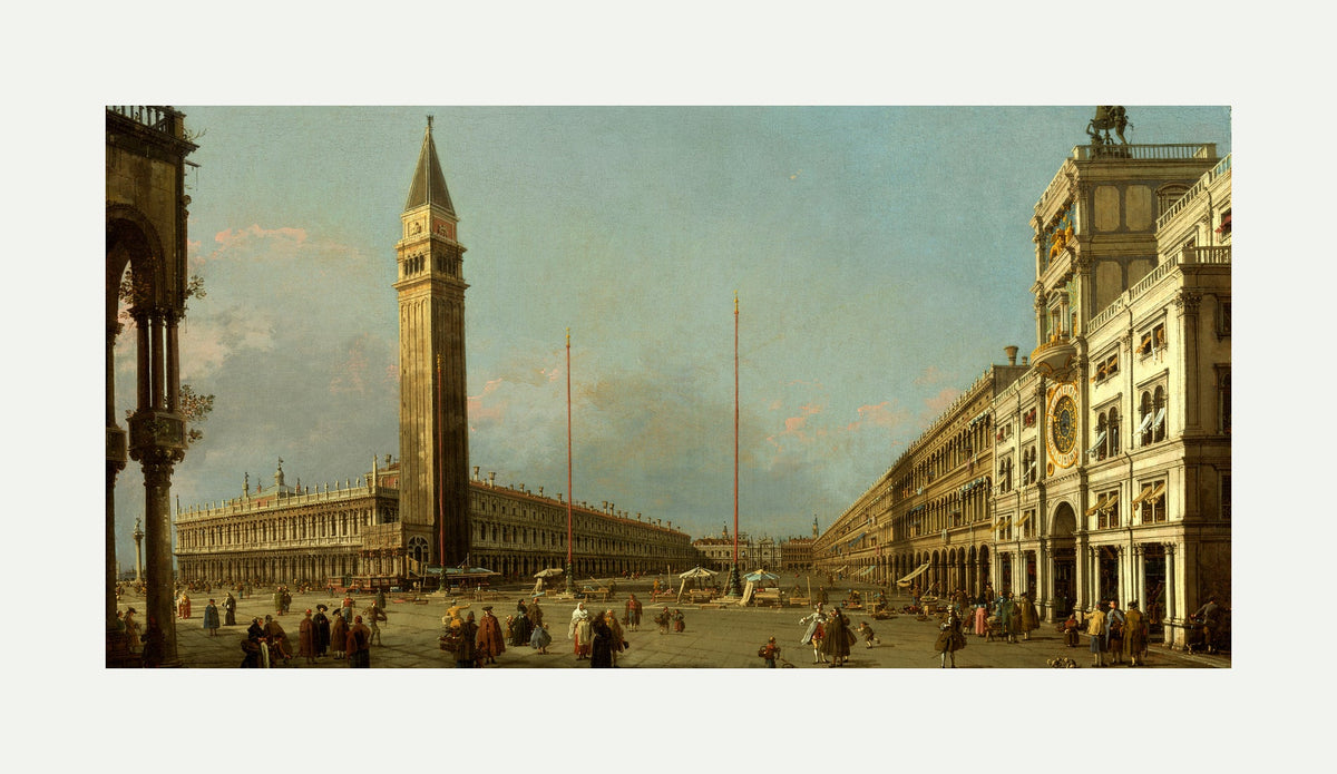 Canaletto Print, Piazza San Marco Looking South and West (1763) — rolled canvas