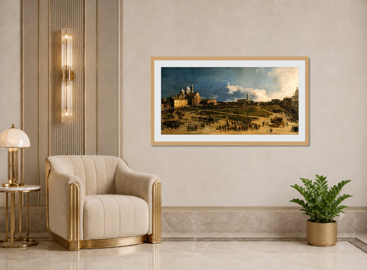 Canaletto Print, Prà della Valle in Padua — art deco roomset