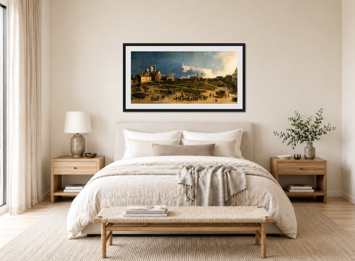 Canaletto Print, Prà della Valle in Padua — bedroom