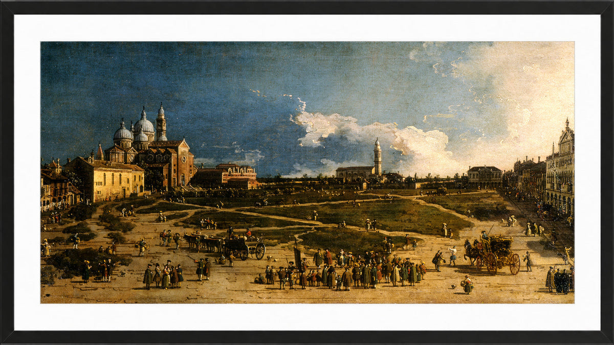 Canaletto Print, Prà della Valle in Padua — black frame