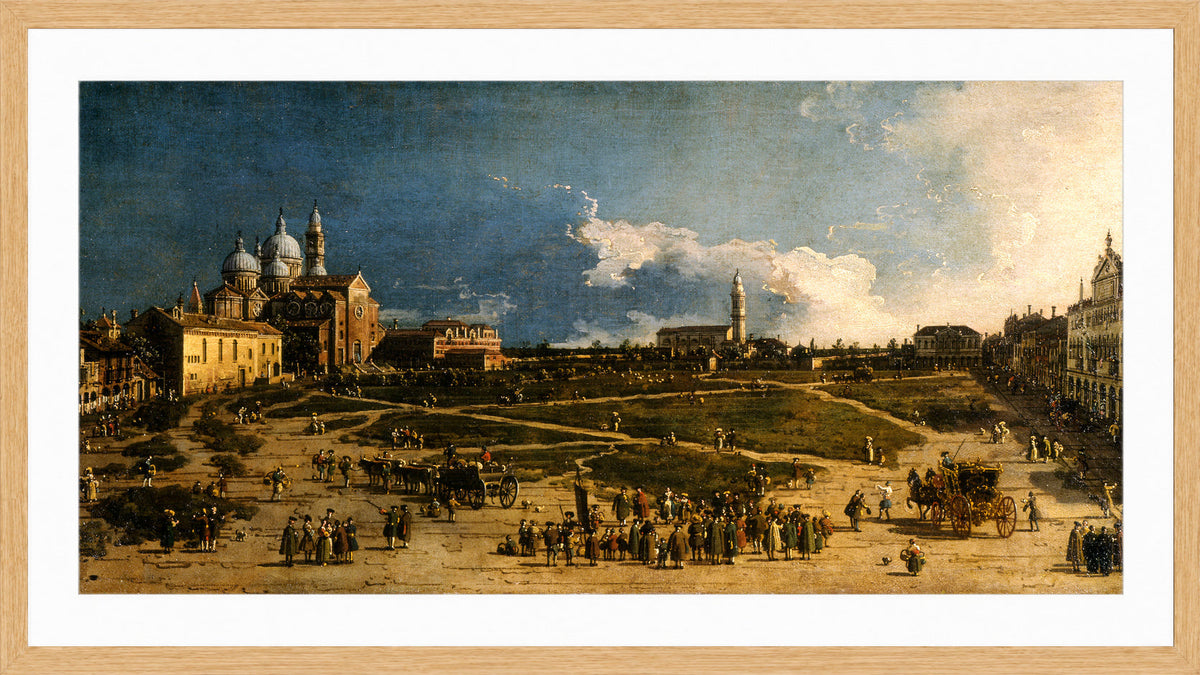Canaletto Print, Prà della Valle in Padua — oak frame