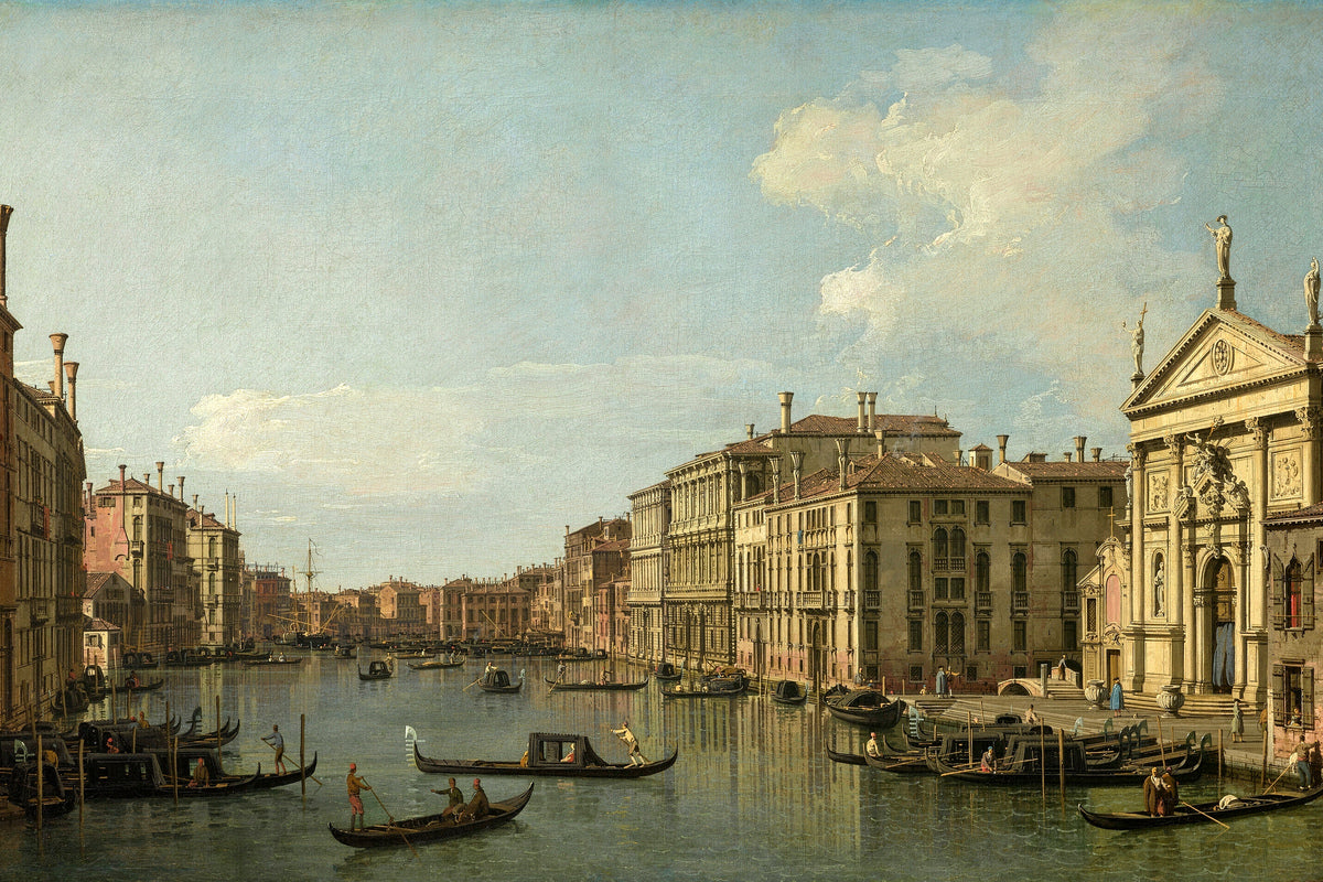 Canaletto Print, The Grand Canal, Venice, Looking South-East from San Stae to the Fabbriche Nuove di Rialto — unframed