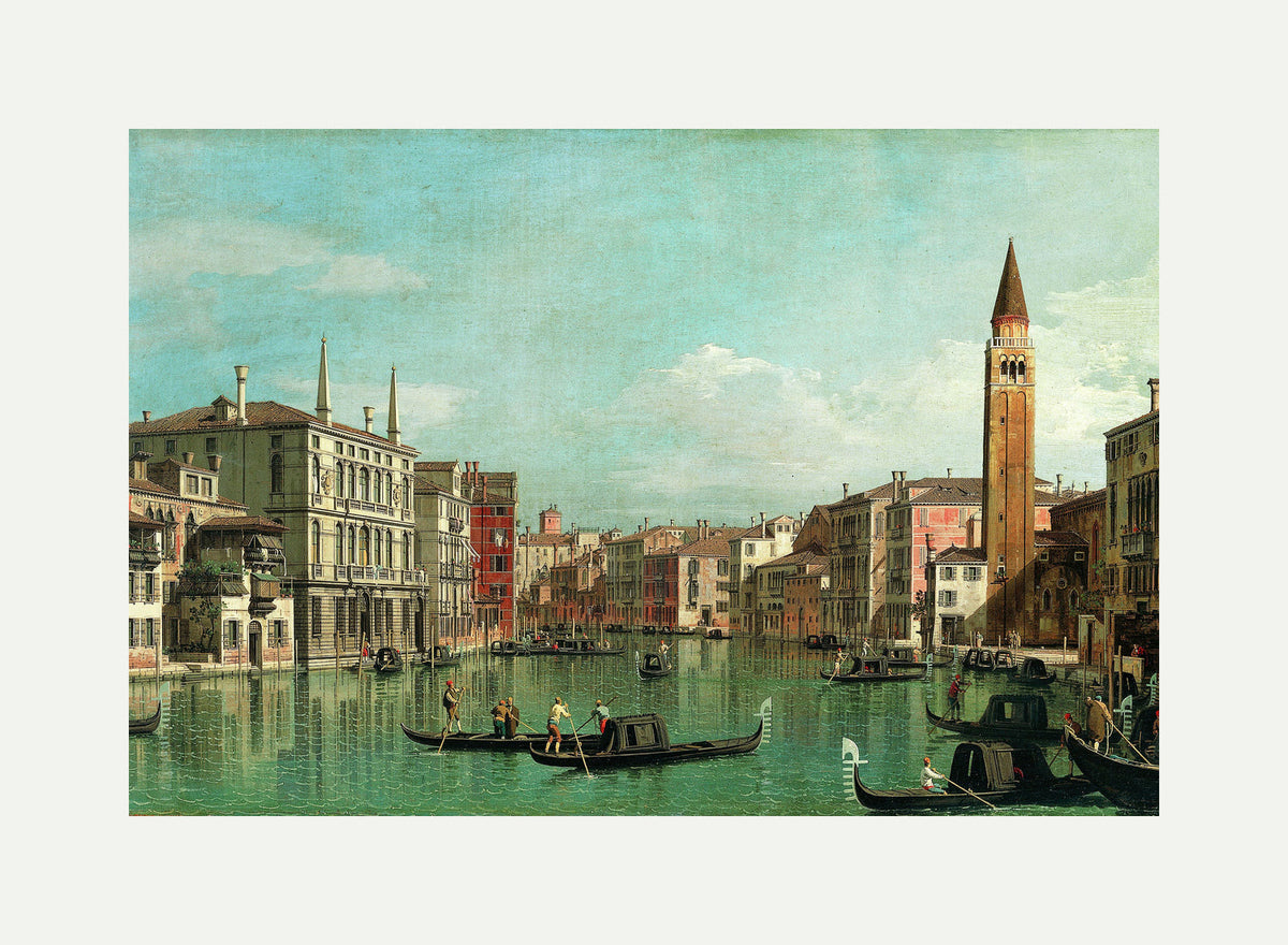 Canaletto Print, The Grand Canal, Venice, Looking Southeast, with the Campo della Carità to the Right (1730s) — rolled canvas