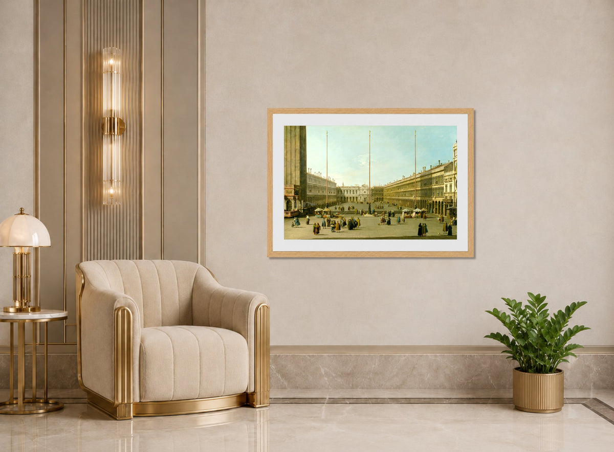 Canaletto Print, The Piazza San Marco — art deco roomset