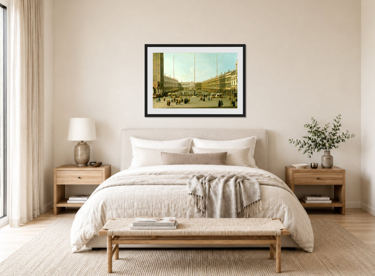 Canaletto Print, The Piazza San Marco — bedroom