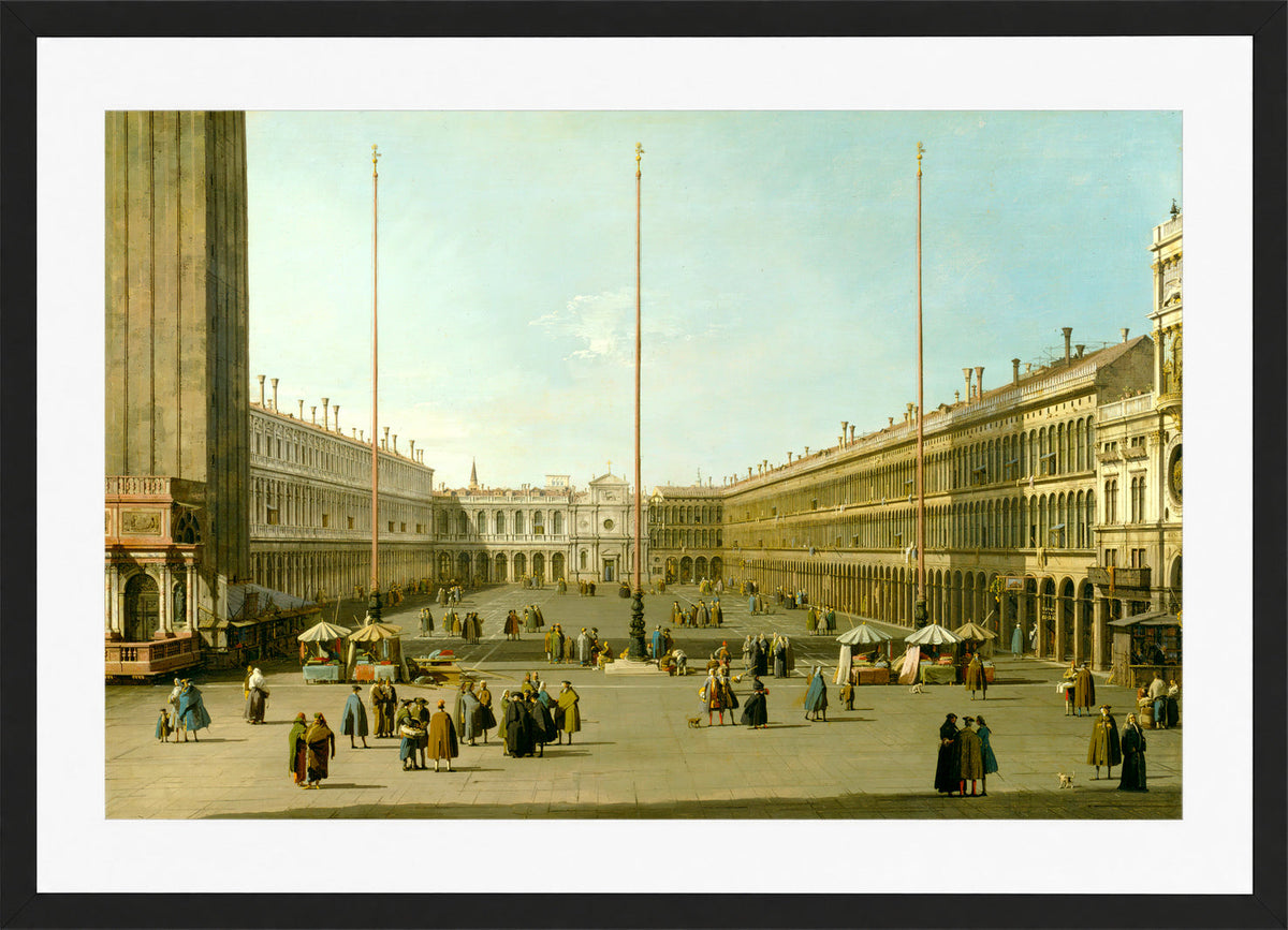 Canaletto Print, The Piazza San Marco — black frame