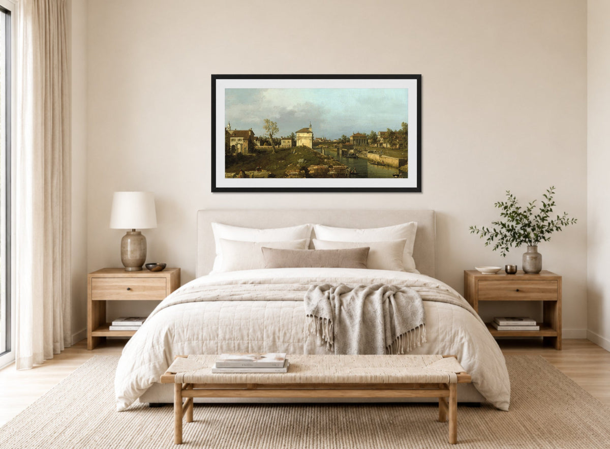 Canaletto Print, The Porta Portello, Padua — bedroom