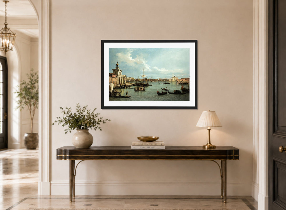 Canaletto Print, Venice, the Bacino di San Marco from the Canale della Giudecca — hallway