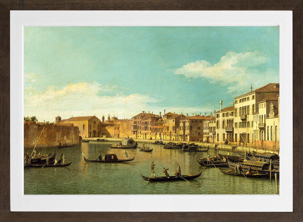 Canaletto Print, Venice, the Canale di Santa Chiara — brown frame